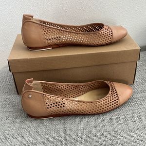 Rag and Bone Shoes Womens Size 8 Tan Leather Sybil Perforated Flats